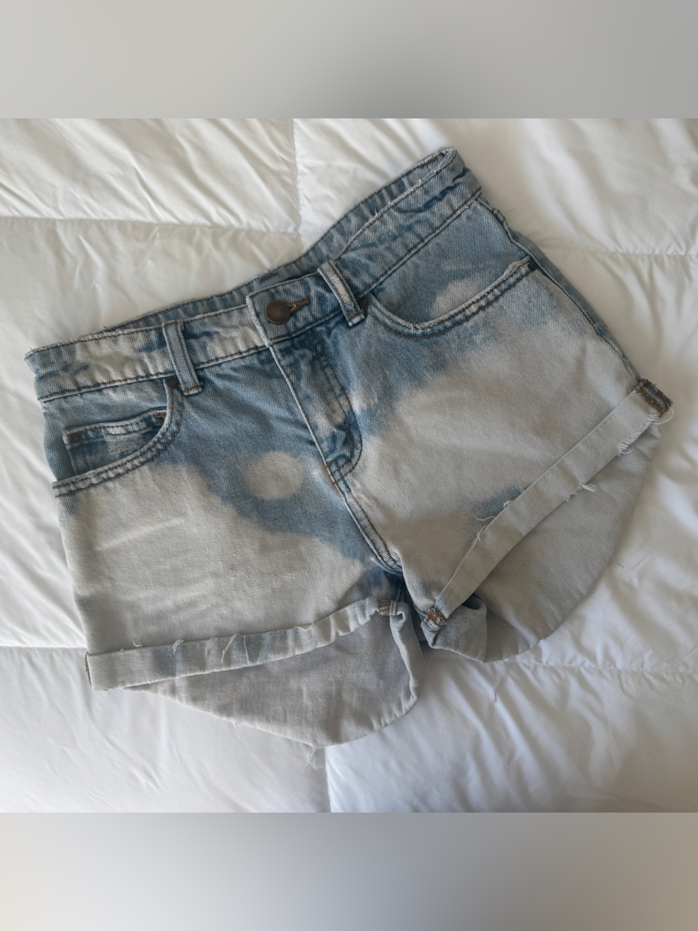 Billabong Low Rise Distressed Denim Shorts - 25”